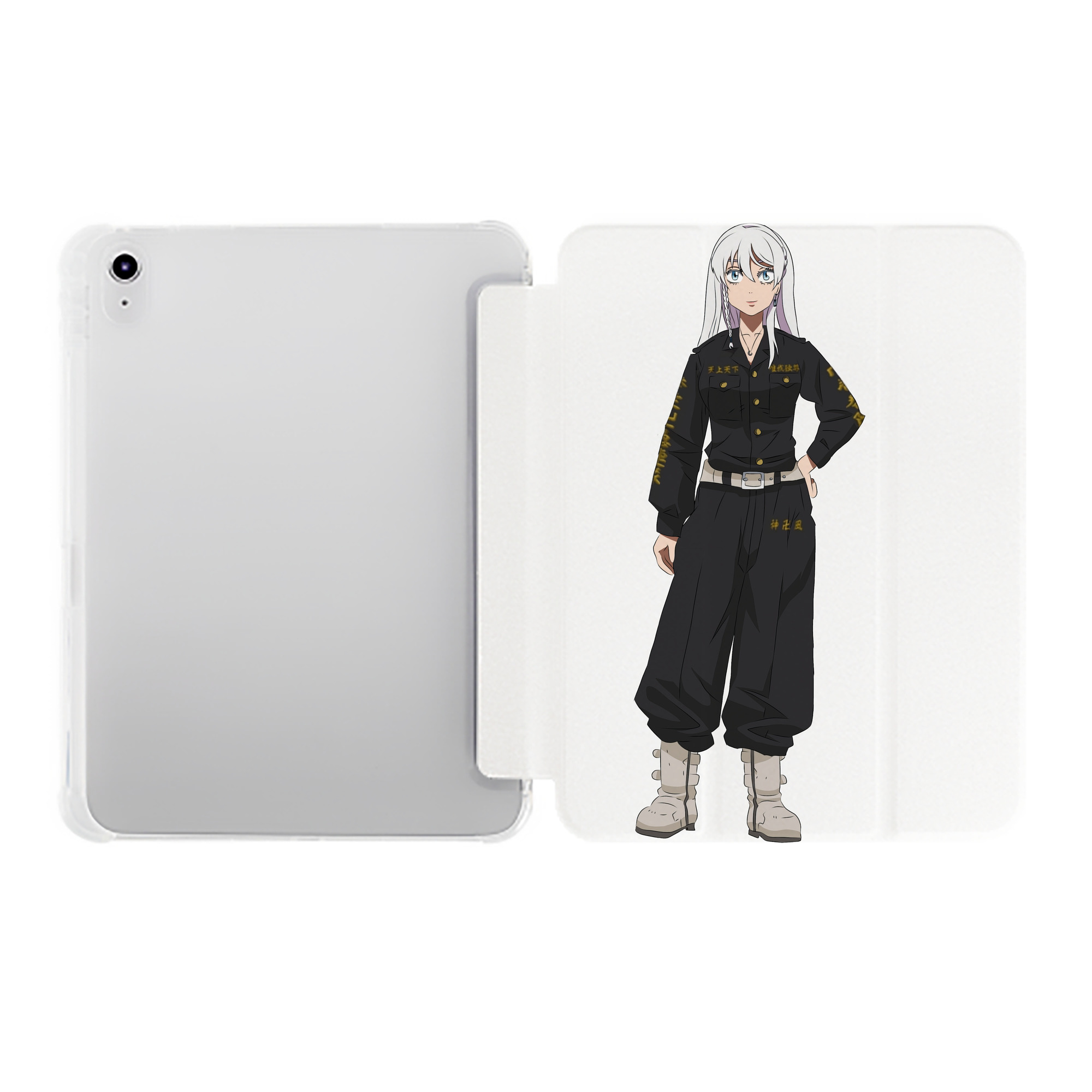 （画像用） 東京リベンジャーズ Tokyo Revengers IPad ケース ペン収納付き 三つ折りスタンド PUレザー×シリコン 対応機種9.5/10.5/10.9インチ